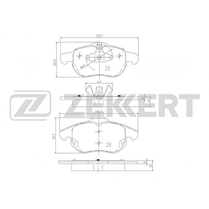 Тормозные колодки ZEKKERT дисковые BS-2829 BS2829