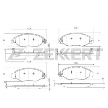 Тормозные колодки ZEKKERT дисковые BS-2840