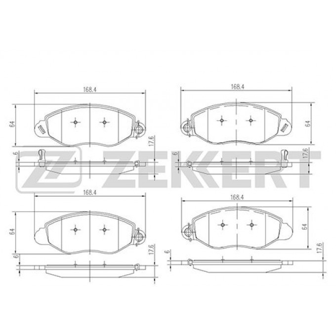 Тормозные колодки ZEKKERT дисковые BS-2840 BS2840