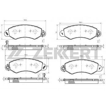 Тормозные колодки ZEKKERT дисковые BS-2841