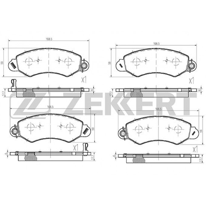 Тормозные колодки ZEKKERT дисковые BS-2841 BS2841