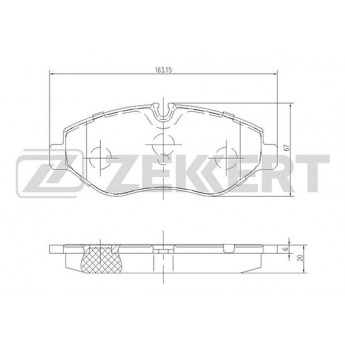 Тормозные колодки ZEKKERT дисковые BS-2844