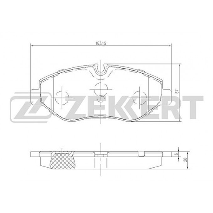 Тормозные колодки ZEKKERT дисковые BS-2844 BS2844