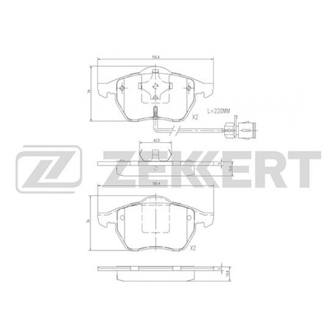 Тормозные колодки ZEKKERT дисковые BS-2847 BS2847