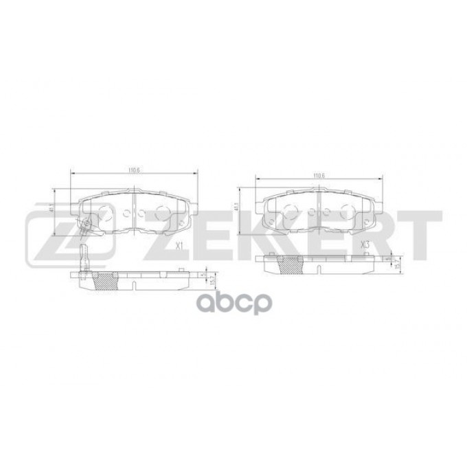 Колодки Торм. Диск. Задн. Mazda Mpv Ii 02- ZEKKERT арт. bs-3040 BS3040