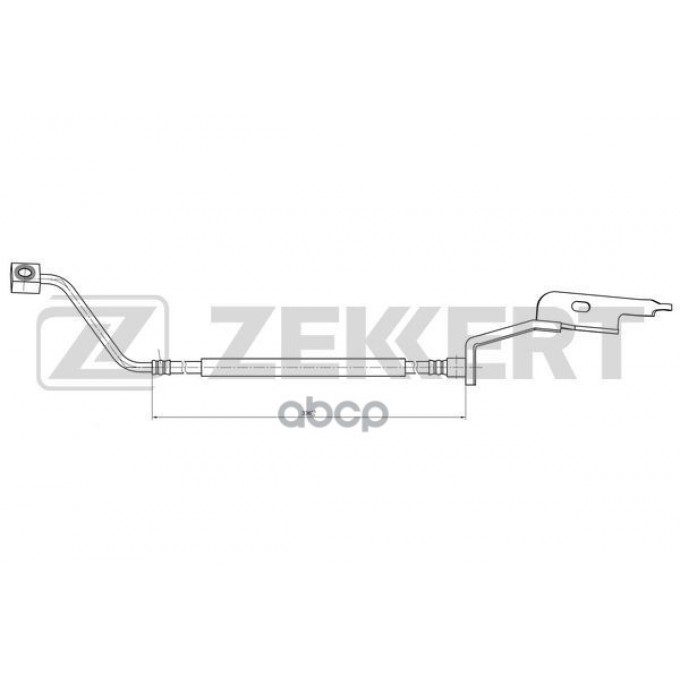 Шланг Тормозной Передний Левый Chrysler Voyager Iv 00- Dodge Caravan 01- ZEKKERT арт. BS9 BS9486