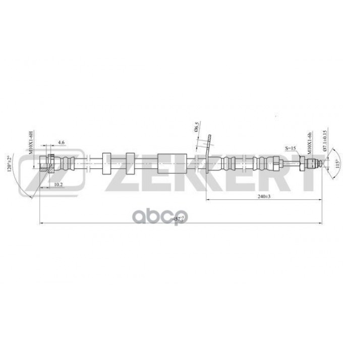 Шланг Тормозной Передний Ford C-Max Ii 10- Focus Iii 10- Grand C-Max 10- ZEKKERT арт. BS BS9488