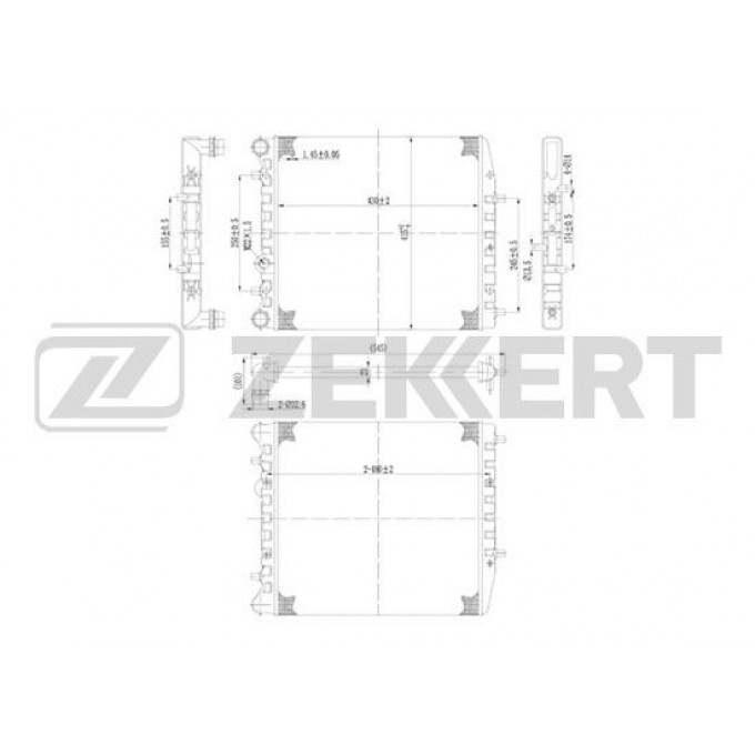 Радиатор охлаждения двигателя ZEKKERT MK-1008 MK1008