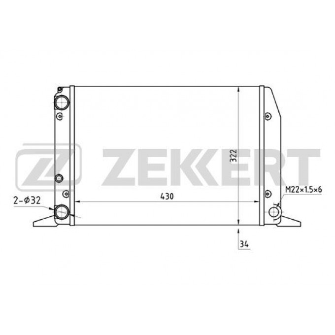 Радиатор охлаждения двигателя ZEKKERT MK-1018 MK1018