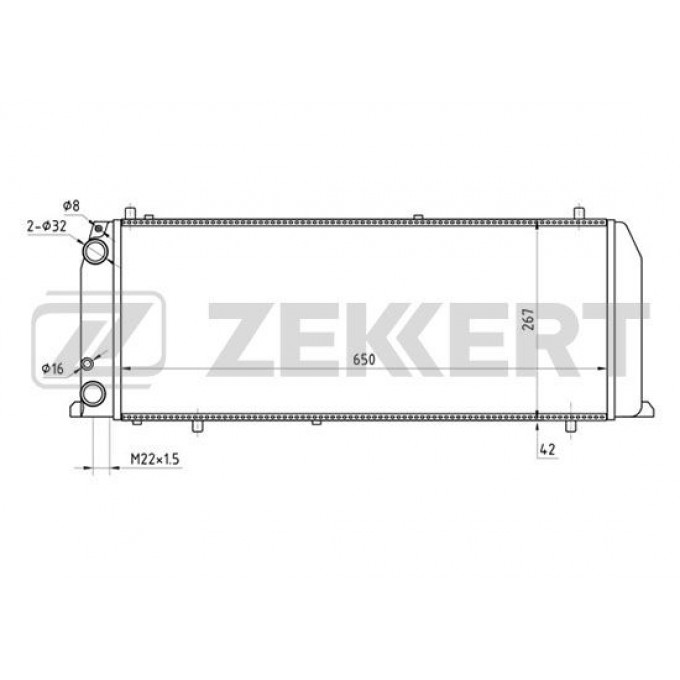 Радиатор охлаждения двигателя ZEKKERT MK-1020 MK1020