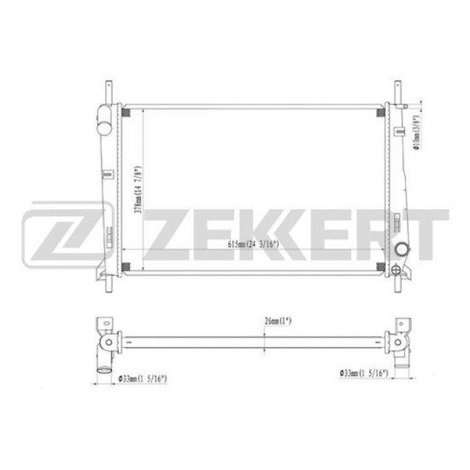 Радиатор охлаждения двигателя ZEKKERT MK-1022 MK1022