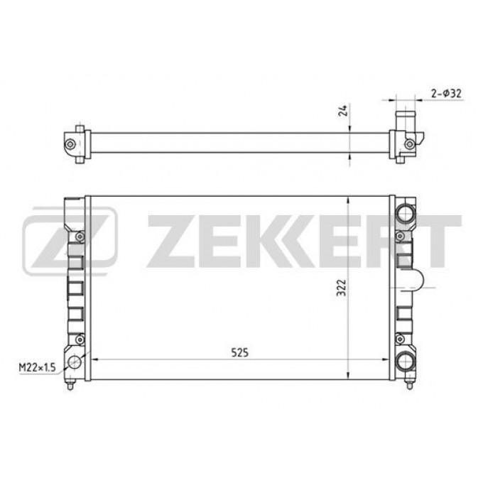 Радиатор охлаждения двигателя ZEKKERT MK-1033 MK1033