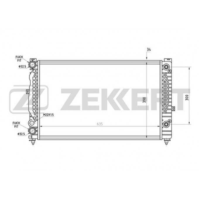 Радиатор охлаждения двигателя ZEKKERT MK-1064 MK1064