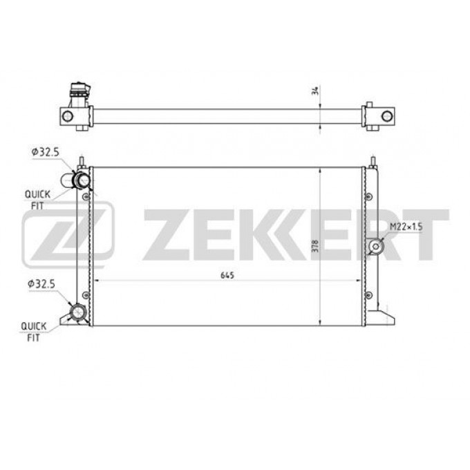 Радиатор охлаждения двигателя ZEKKERT MK-1068 MK1068