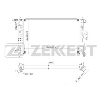 Радиатор охлаждения двигателя ZEKKERT MK-1077