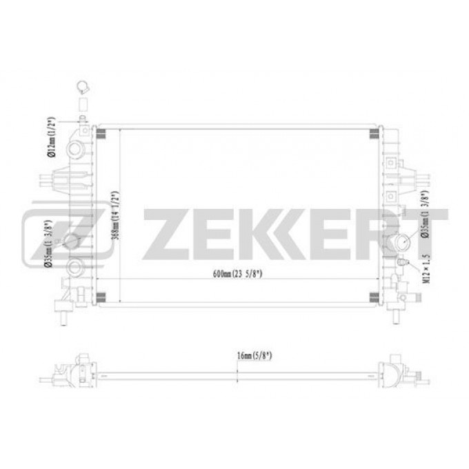 Радиатор охлаждения двигателя ZEKKERT MK-1084 MK1084