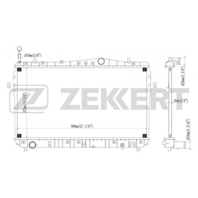 Радиатор охлаждения двигателя ZEKKERT MK-1094 MK1094