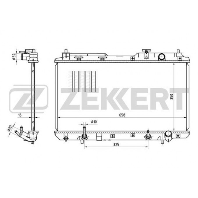 Радиатор охлаждения двигателя ZEKKERT MK-1099 MK1099