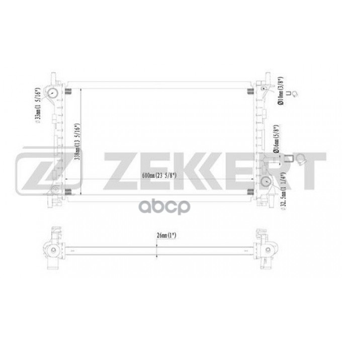 Радиатор Охл. Дв. Ford Focus 98- ZEKKERT арт. mk-1122 MK1122