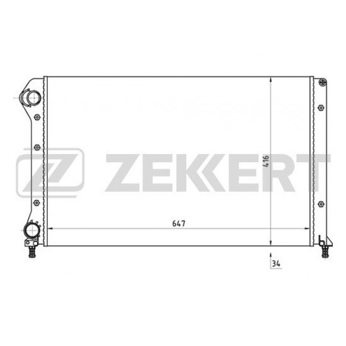 Радиатор охлаждения двигателя ZEKKERT MK-1160 MK1160