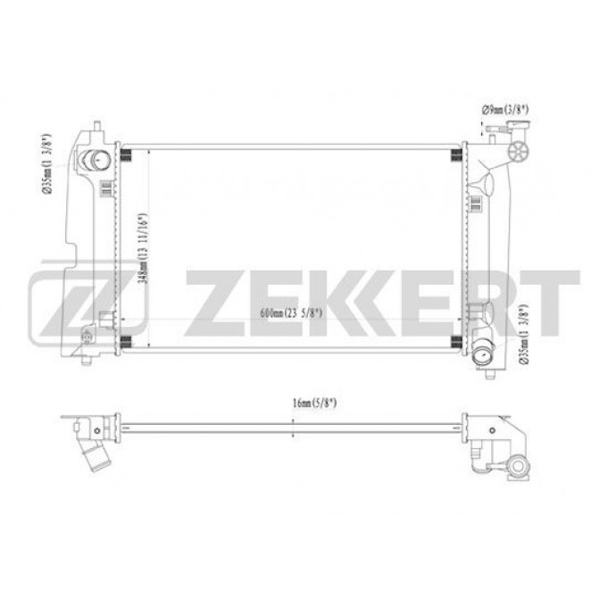 Радиатор охлаждения двигателя ZEKKERT MK-1166 MK1166