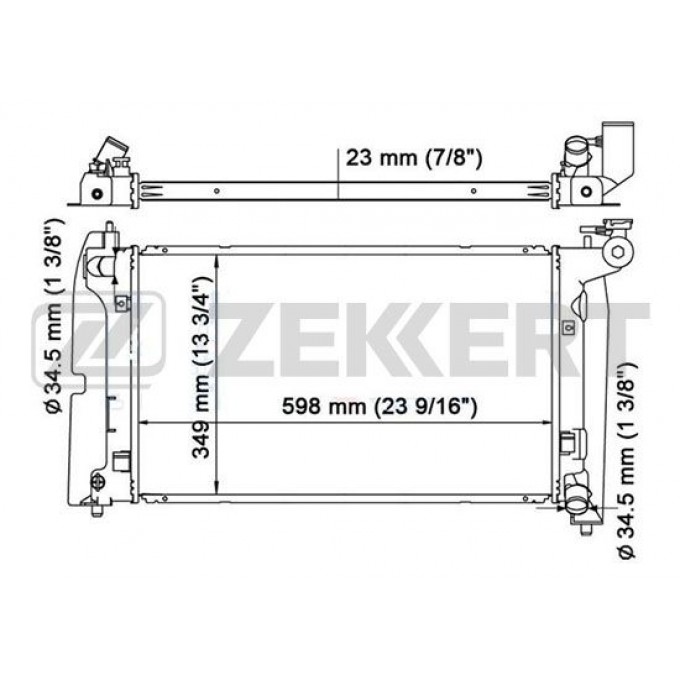 Радиатор охлаждения двигателя ZEKKERT MK-1167 MK1167