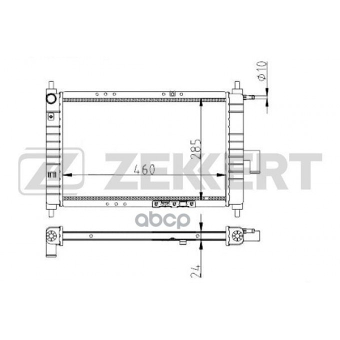 Радиатор Охл. Дв. Daewoo Matiz (M100 M150) 01- ZEKKERT арт. mk-1181 MK1181