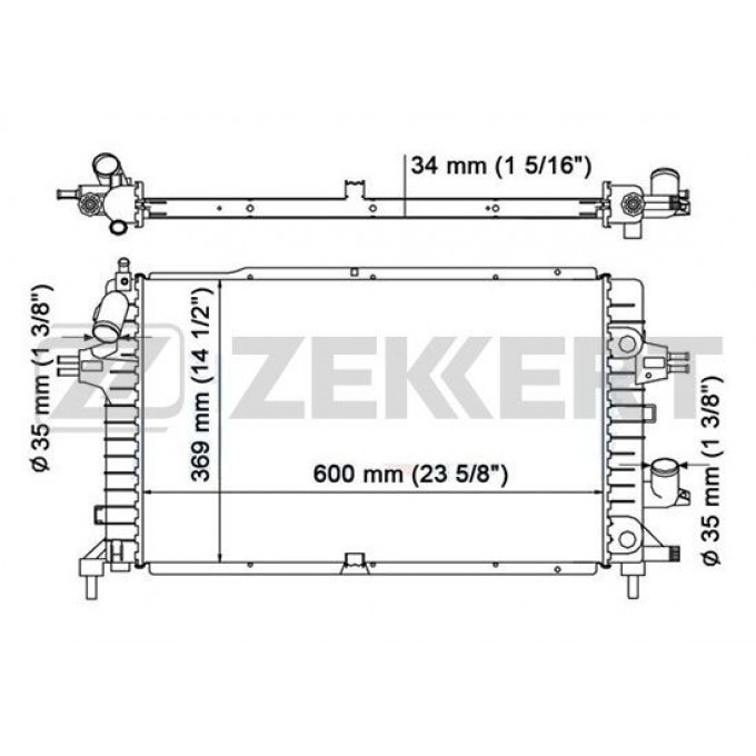 Радиатор охлаждения двигателя ZEKKERT MK-1188 MK1188