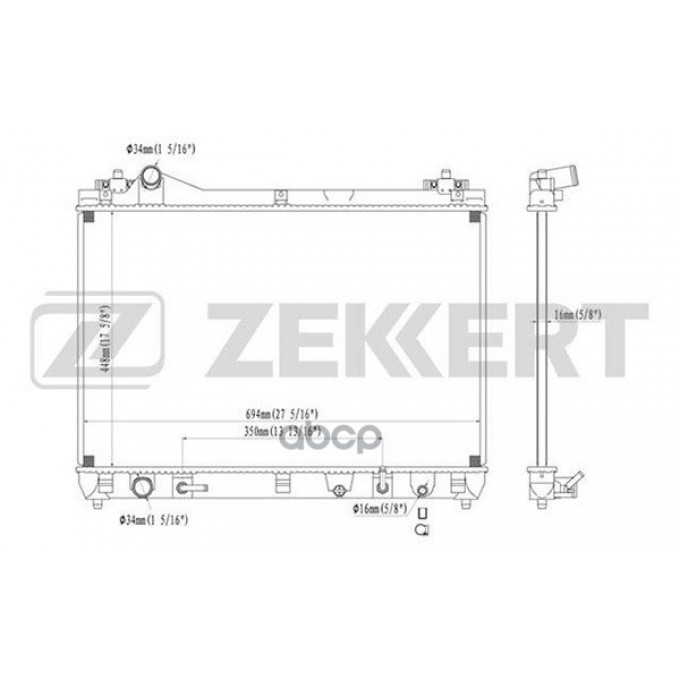 Радиатор Охл. Дв. Suzuki Grand Vitara (Jt Te Td) 05- ZEKKERT арт. mk-1199 MK1199