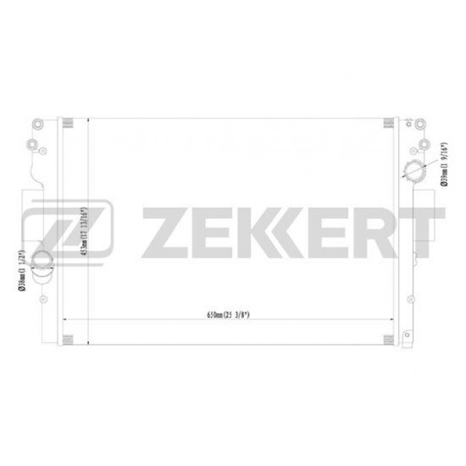 Радиатор охлаждения двигателя ZEKKERT MK-1208 MK1208