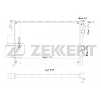 Радиатор охлаждения двигателя ZEKKERT MK-1210