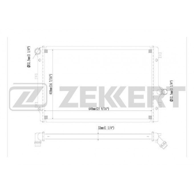 Радиатор охлаждения двигателя ZEKKERT MK-1234 MK1234