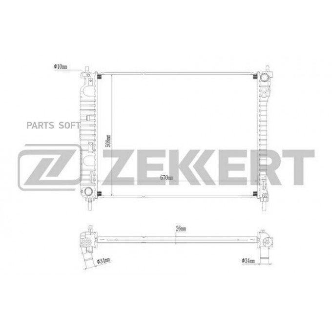 Радиатор Охлаждения Двигателя Chevrolet Captiva (C100 C140) 06- MK1277