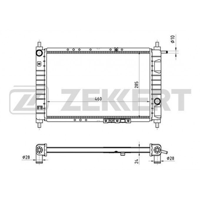 Радиатор охлаждения двигателя ZEKKERT MK-1394 MK1394