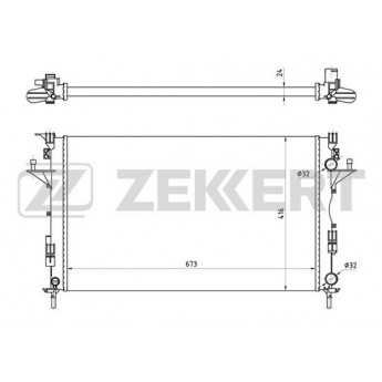 Радиатор охлаждения двигателя ZEKKERT MK-1429