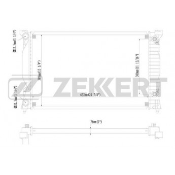 Радиатор охлаждения двигателя ZEKKERT MK-1431