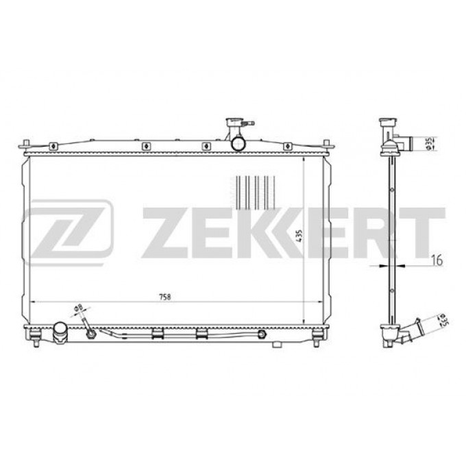 Радиатор охлаждения двигателя ZEKKERT MK-1477 MK1477