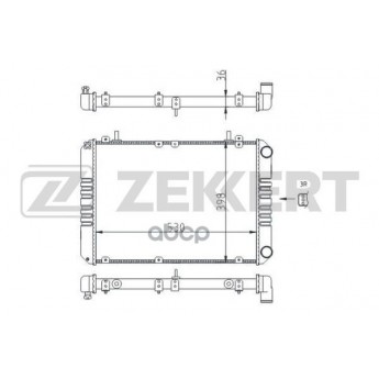 Радиатор Охлаждения Двигателя Gazelle 3302 99-  2705 99-  3221 99-  33025 09- ZEKKERT арт.