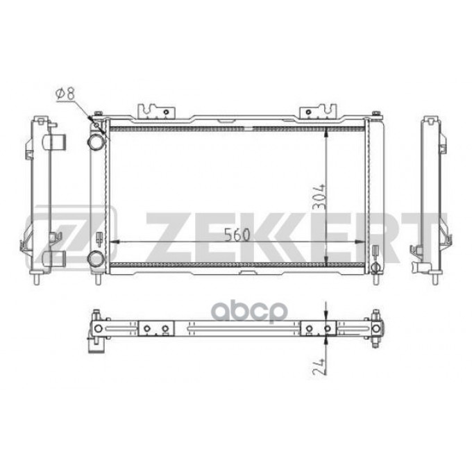 Радиатор Охлаждения Двигателя Lada Priora (2170 2172) 07- ZEKKERT арт. MK1591