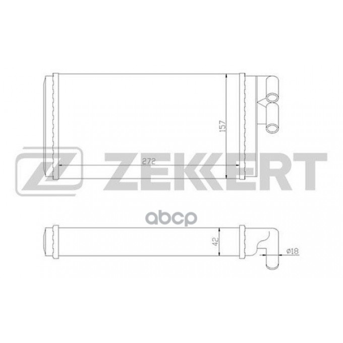 Радиатор Отоп. Audi 100 Ii-Iv 76- 200 I Ii 79- A6 94- ZEKKERT арт. MK5010